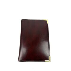 Hazel American Case Makers Leather Planner Burgundy Document Folder Holder USA